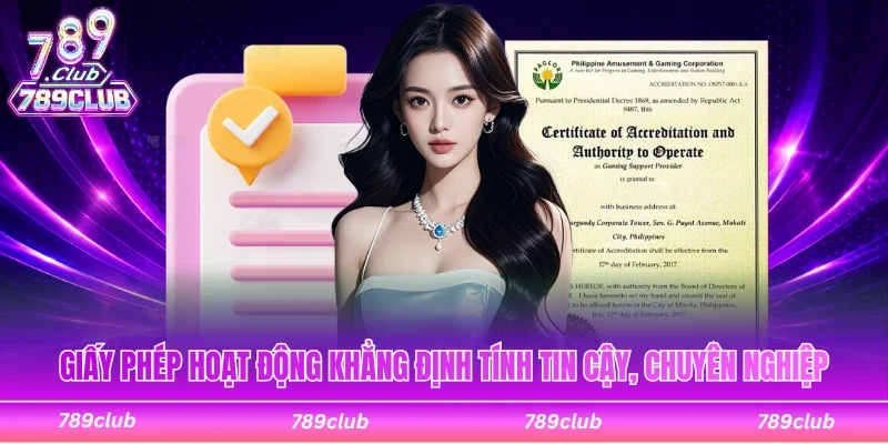Giấy phép hoạt động khẳng định cổng game tin cậy, chuyên nghiệp